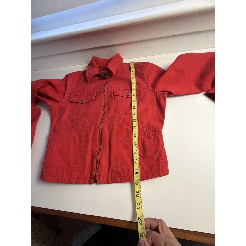 VTG Rare Sz S R L Ralph Genuine Raw Goods Supply Company Red Denim Zip Jacket - Picture 6 of 6